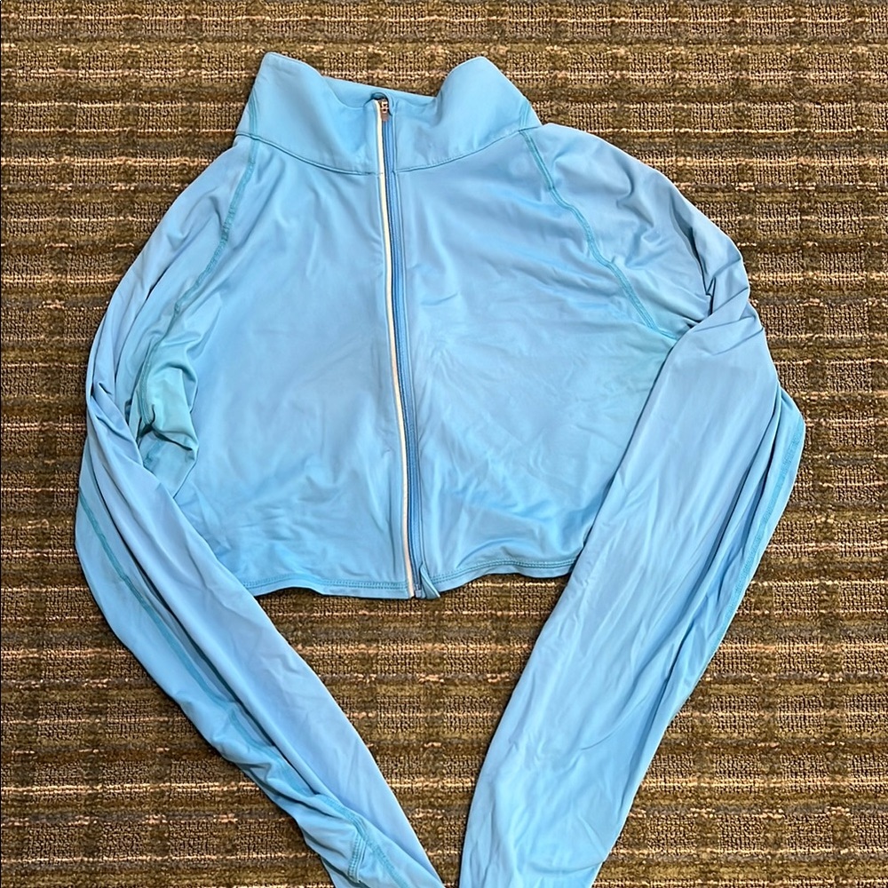 LOQ Women's Light Blue Zip-Up Top